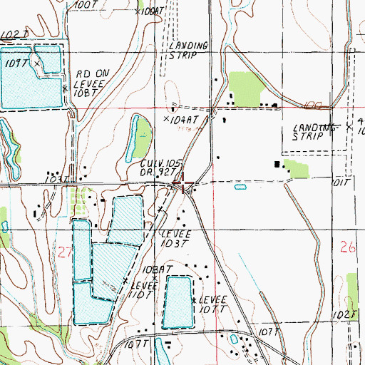 Topographic Map of Concord Volunteer Fire Department Central Station, LA