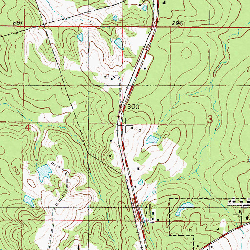 Topographic Map of De Soto Parish Fire District 8, LA