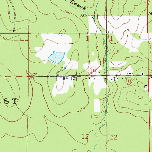 Topographic Map of Spring Creek Volunteer Fire Department Station 1, LA