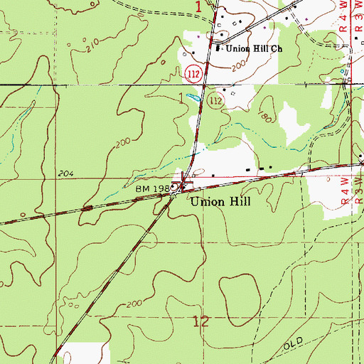 Topographic Map of Plainview Community Volunteer Fire Department, LA