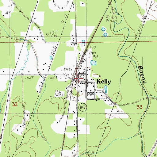 Topographic Map of Caldwell Parish District 1, LA