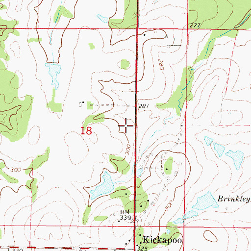 Topographic Map of De Soto Fire District 2, LA