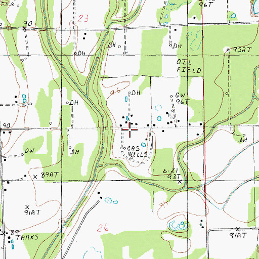 Topographic Map of Ward One Fire Department Cook Station, LA