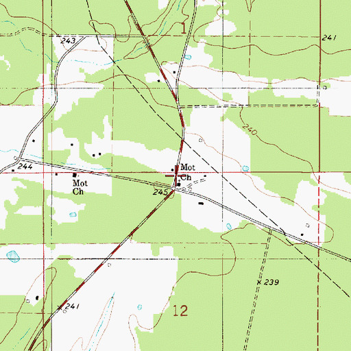 Topographic Map of Northeast Bossier Fire District 5, LA