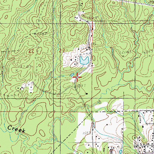 Topographic Map of Olla Volunteer Fire Department Station 2, LA