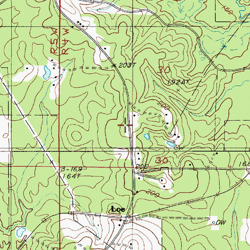 Topographic Map of Bienville Parish Fire Protection Ward 7 Station 6 Eastside, LA