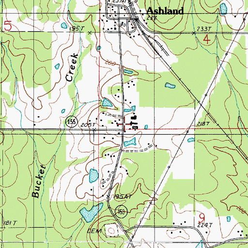 Topographic Map of Natchitoches Fire Protection District 8, LA