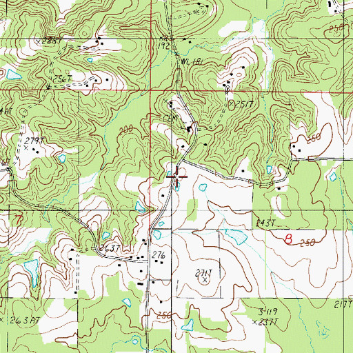 Topographic Map of Natchitoches Parish Fire Protection District 7 Station 4, LA