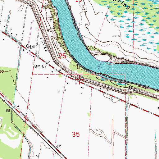 Topographic Map of Echo - Poland Volunteer Fire Department Station 2, LA