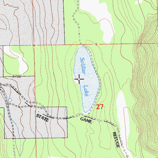 Topographic Map of Snider Lake, CA