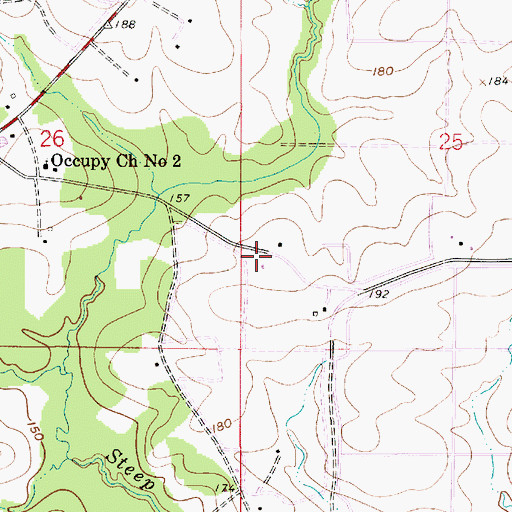 Topographic Map of Community Volunteer Fire Department, LA