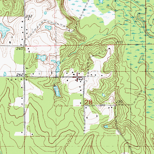 Topographic Map of Cullen Fire Protection District 6 Station 3, LA