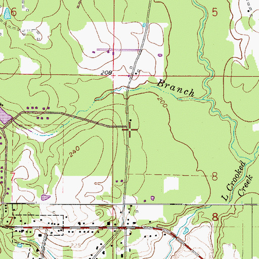 Topographic Map of Webster Parish Fire Protection District 11 Springhill Fire District Station 3, LA