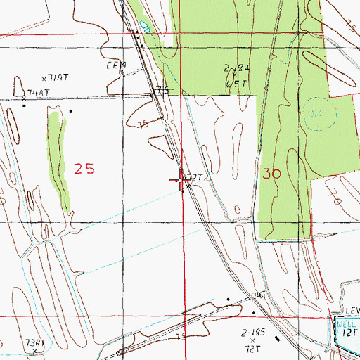 Topographic Map of Tensas Parish Fire District 1 Station 4, LA