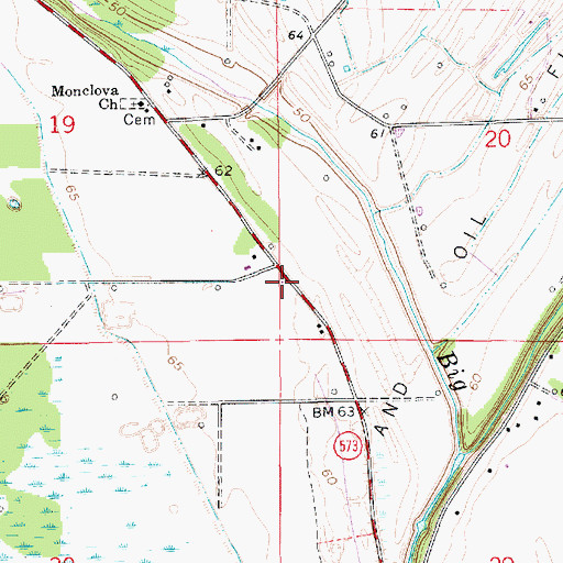 Topographic Map of Tensas Parish Fire District 1 Station 8, LA