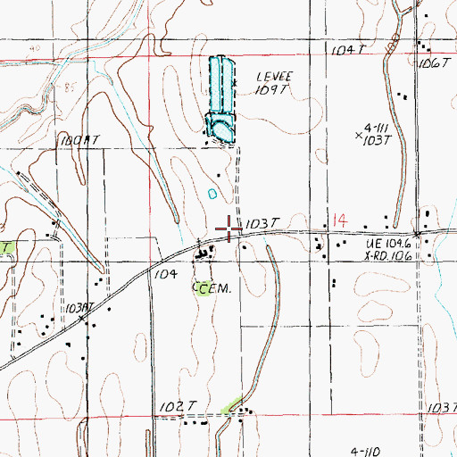 Topographic Map of Concord Volunteer Fire Department Macedonia Station, LA