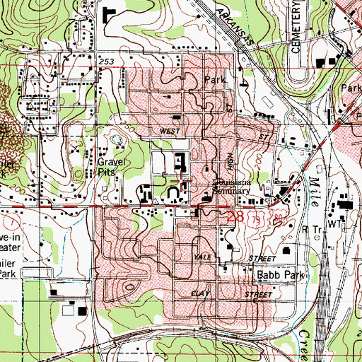 Topographic Map of Minden Fire Department Station 2, LA