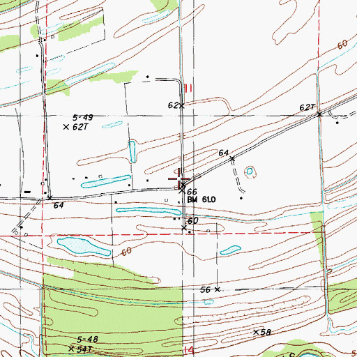 Topographic Map of Tensas Parish Fire District 1 Station 10, LA