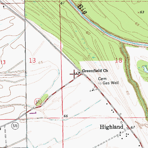Topographic Map of Tensas Parish Fire District 1 Station 9, LA