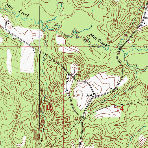 Topographic Map of Plainview Fire Department, LA