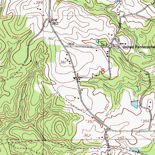 Topographic Map of Parson Fire Department, LA
