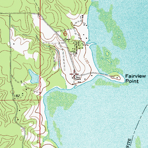 Topographic Map of South Bossier Volunteer Fire Department Station 3, LA