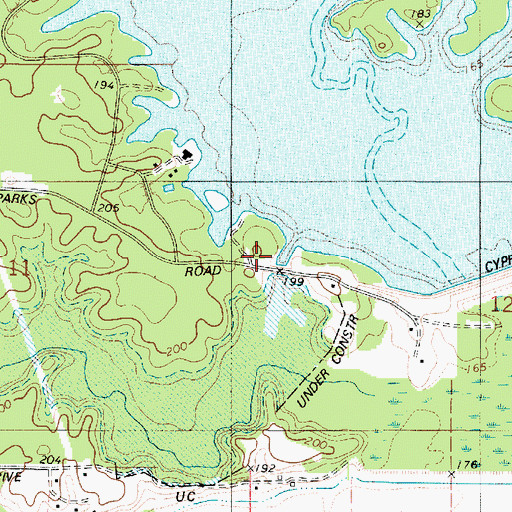 Topographic Map of Benton Fire District 4 Station 2, LA