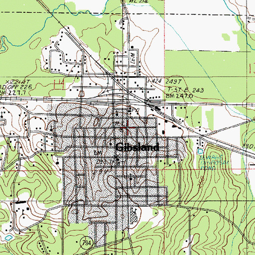 Topographic Map of North Bienville Fire Protection District Station 5, LA