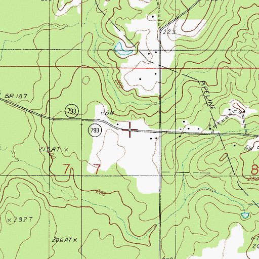 Topographic Map of North Bienville Fire Protection District Station 6, LA