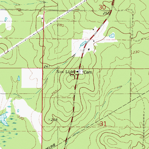 Topographic Map of Benton Fire District 4 Station 6, LA
