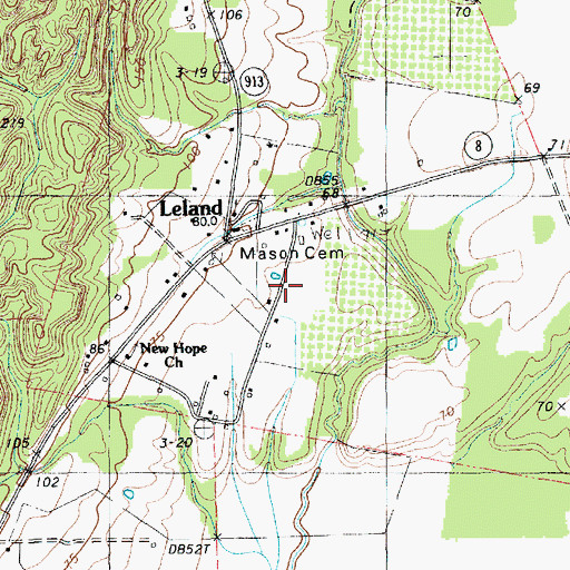 Topographic Map of Catahoula Fire Protection District 6, LA