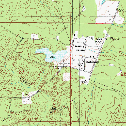 Topographic Map of Webster Parish Fire District 8 Station 4, LA