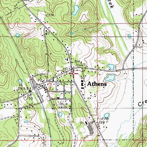 Topographic Map of Claiborne Parish Fire Protection District 5, LA