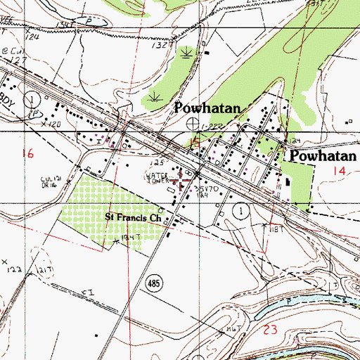 Topographic Map of Natchitoches Fire Protection District 10, LA