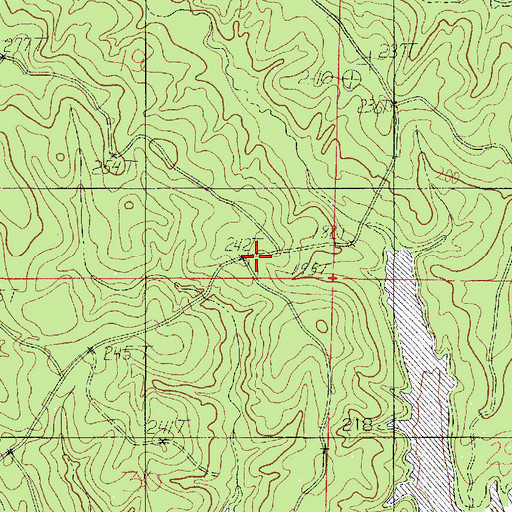 Topographic Map of North Sabine Fire Protection District Blue Lake Station, LA