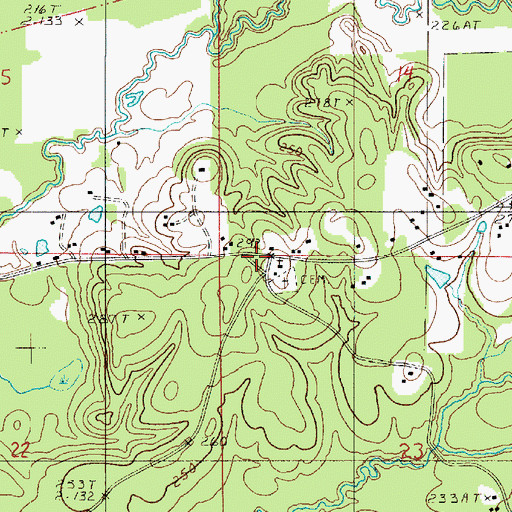 Topographic Map of North Sabine Fire Protection District Bayou Scie Station, LA