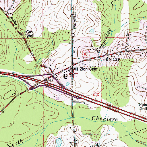 Topographic Map of Ouachita Parish Fire Protection District 1 Station 8 Calhoun, LA