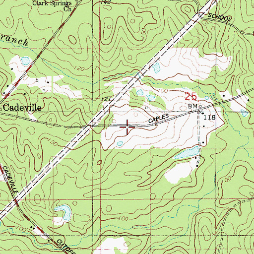Topographic Map of Ouachita Parish Fire Protection District 1 Station 12 Cadeville, LA