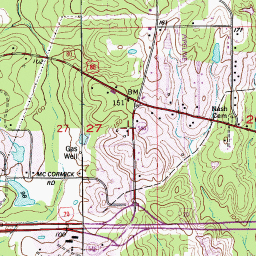 Topographic Map of Ouachita Parish Fire Protection District 1 Station 6 Cheniere, LA