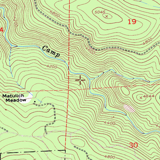 Topographic Map of Snow Creek, CA