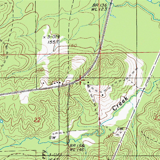 Topographic Map of Claiborne Parish Fire District 6 Sharon Station, LA