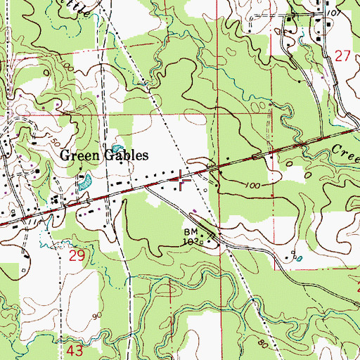 Topographic Map of Holiday Village Volunteer Fire Department District 4 Station 2, LA