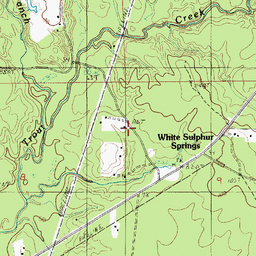 Topographic Map of Eden Fellowship Volunteer Fire Department Station 2, LA