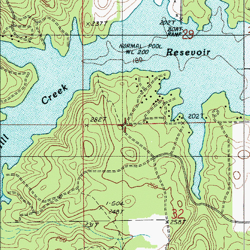 Topographic Map of Bienville Parish Fire Protection Ward 7 Station 9 Sand Springs, LA