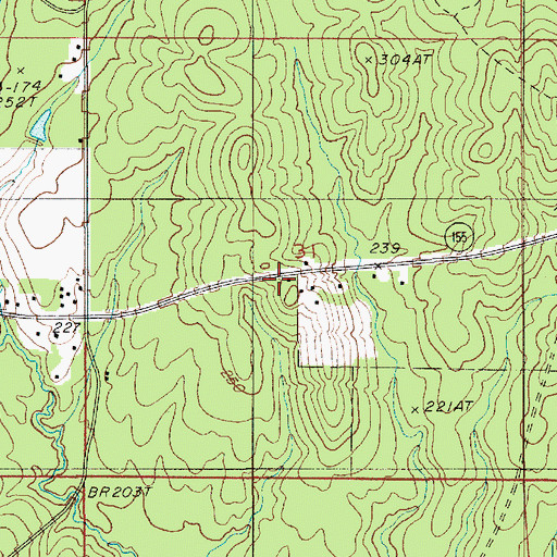 Topographic Map of Bienville Parish Fire Protection Ward 7 Station 7 Mount Olive, LA
