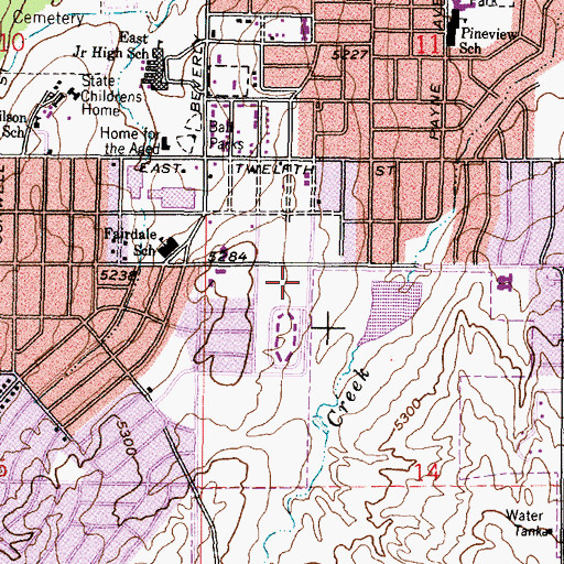 Topographic Map of Wyoming Behavioral Institute, WY