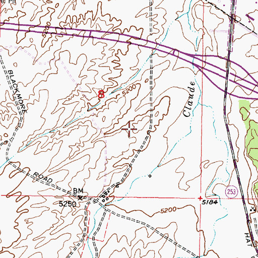 Topographic Map of Mountain View Regional Hospital, WY