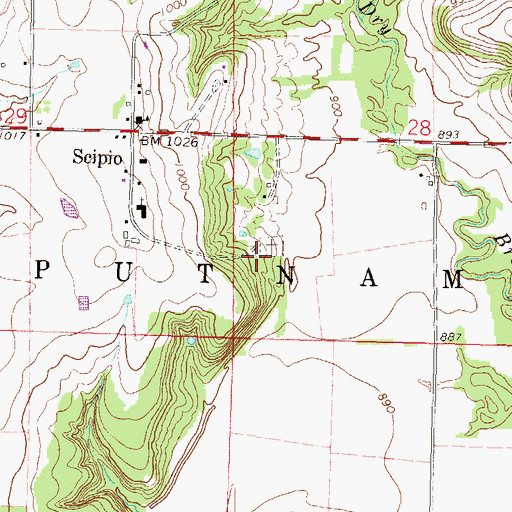 Topographic Map of Saint Boniface Catholic Cemetery, KS