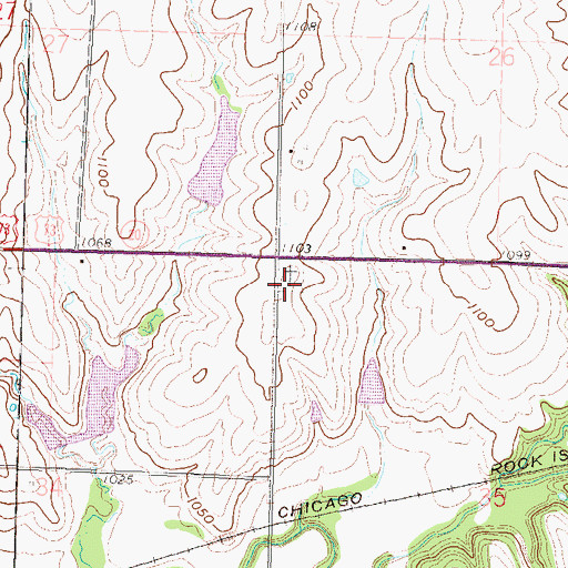 Topographic Map of Saint Leo's Catholic Cemetery, KS