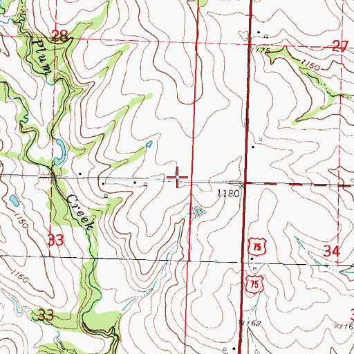 Topographic Map of Comet Cemetery, KS